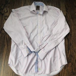 Tailorbyrd button down striped shirt XL Like New